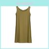 Bequemes lockeres Midi-Kleid für Damen, lang, Tanktop, dehnbar, lässiges ärmelloses Design