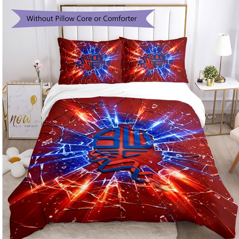 Bolton Wanderers FC Printed 3PCS Bedding Set Breathable Duvet Cover with Pillowcases Decorative Bed Linen for Bedroom Home