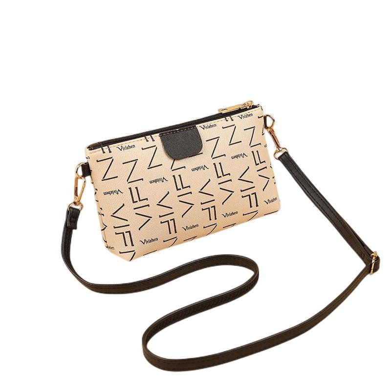 

Small Square Crossbody Pvc Bag With Card And Coin Compartments