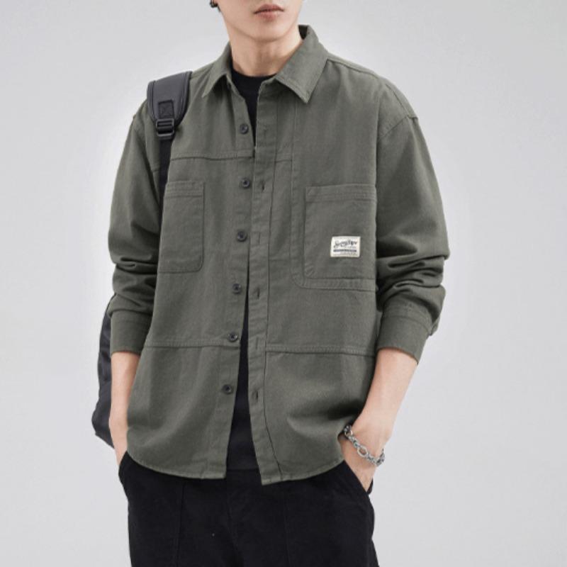 Frühling und Herbst Neue Herren Retro Lockere Hemdjacke