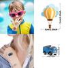 54pcs Temporary Tattoo Cartoon Airplane Motorcycle Submarine For Boys Arms Shoulders