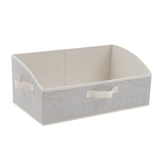 

1/2 шт. Корзины для хранения большой емкости с легким доступом складные контейнеры для одежды коробка 1pc бежевый