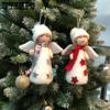 WTEMPO Christmas Angel Doll Pendant Star Decor Christmas Tree Pendant Shopping Mall Angel Wing Doll Showcase Decorations Indoor Outdoor Ornament