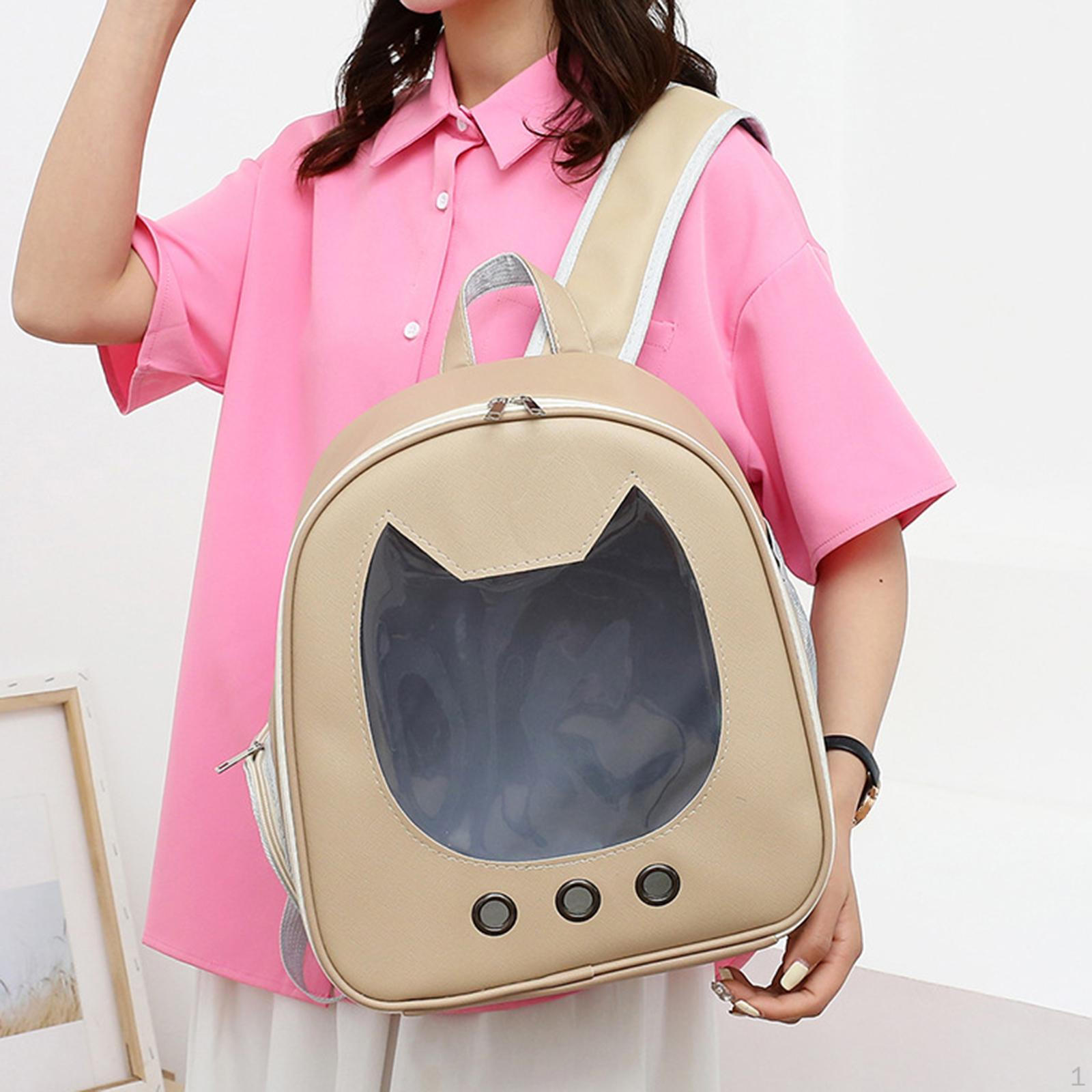 Cat Carrier Backpack Airline Approved Ventilated Transparent Large Portable Bag Carry for хаки