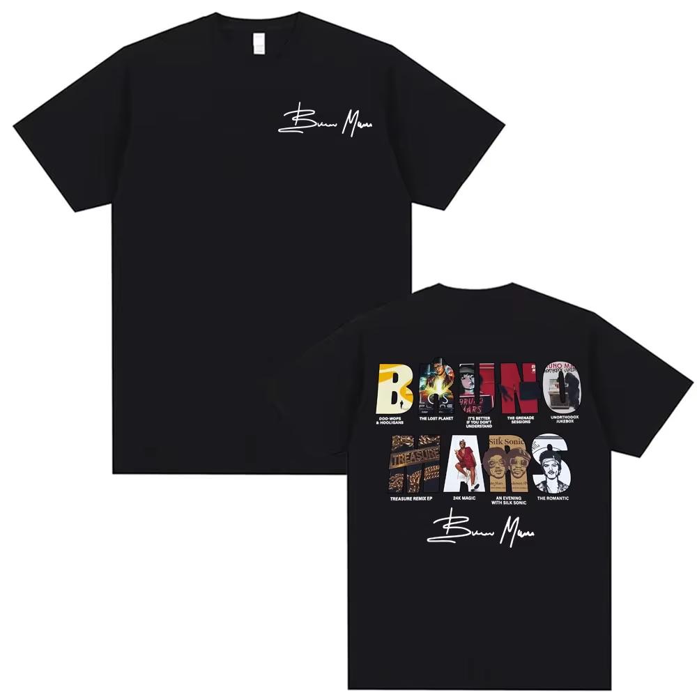 

Bruno Mars The Romantic 2026 Album Cover T-shirts Men Women Fashion Hip Hop Streetwear T Shirts Cotton Casual Oversized T Shirts S разноцветный