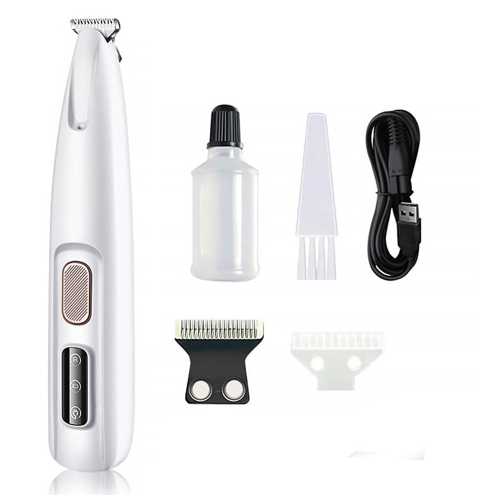 

BEPAN Cat Dog Paw Trimmer Rechargeable Pet Grooming Clippers with LED Light 18mm Precision Blade Low Noise for Paws Eyes Ears Face белый