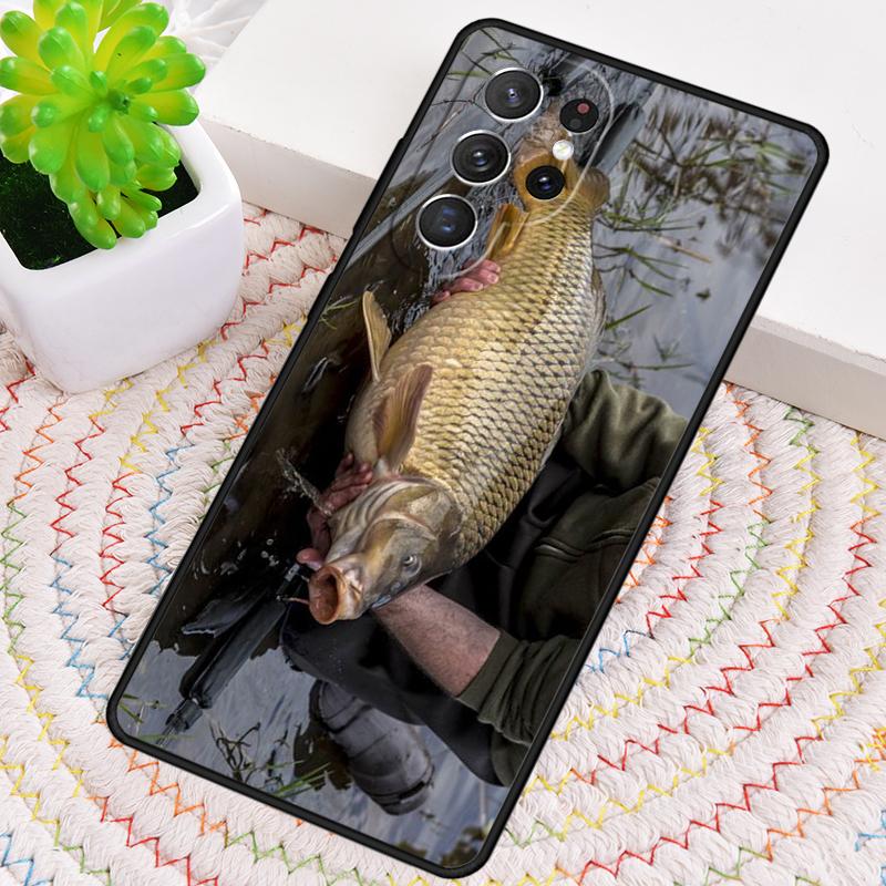 CARP FISH FISHING Soft Phone Case for Samsung Galaxy Note 10 Pro S26 Ultra S23 S24 FE S25 S21 S22 PLUS Shockproof Cove