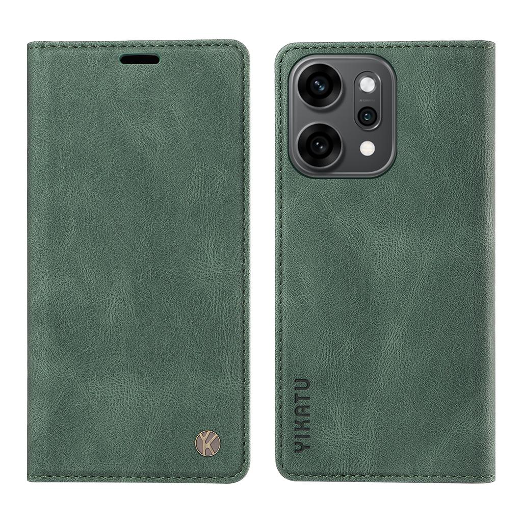 For Oppo Reno14 Pro 5G (China)/Oppo Reno14 Pro 5G (Global) Leather Cover YIKATU YK-004 Skin-Touch Wallet Phone Cases