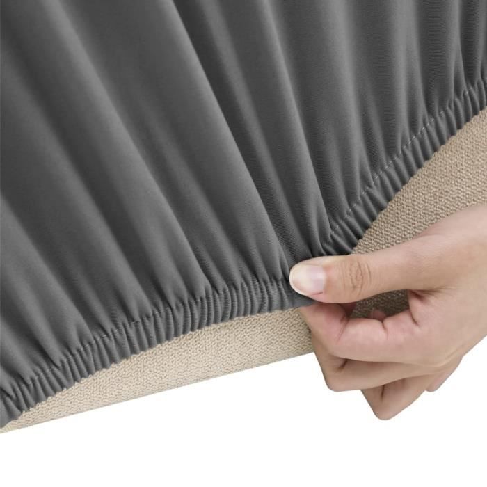 VidaXL Housse extensible canapé 4places Anthracite Jersey de polyester 332939