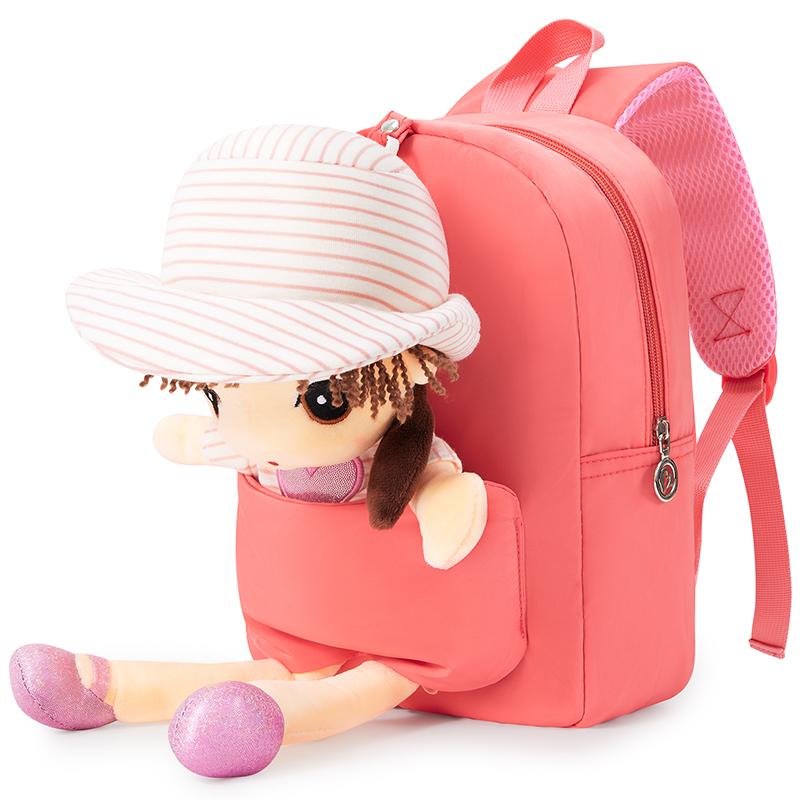 Magical Cartoon Backpack with Removable Plush Doll - Perfect for Your Little One's Nursery Adventure! Kids Girls Backpacks