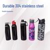 304 Stainless Steel Wide Mouth Sports Bottle - Single-layer, Portable Outdoor Water Cup for Cycling