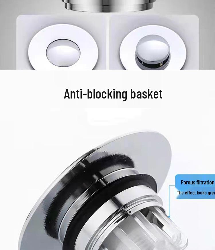 Universal Copper Pop-up Stopper: Deodorant Anti-Clog Basin Filter Drainer for Water and Hand Wash Basins