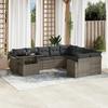 VidaXL Garden Lounge Set with Cushions 10 Pcs Grey Braided Resin 3267510
