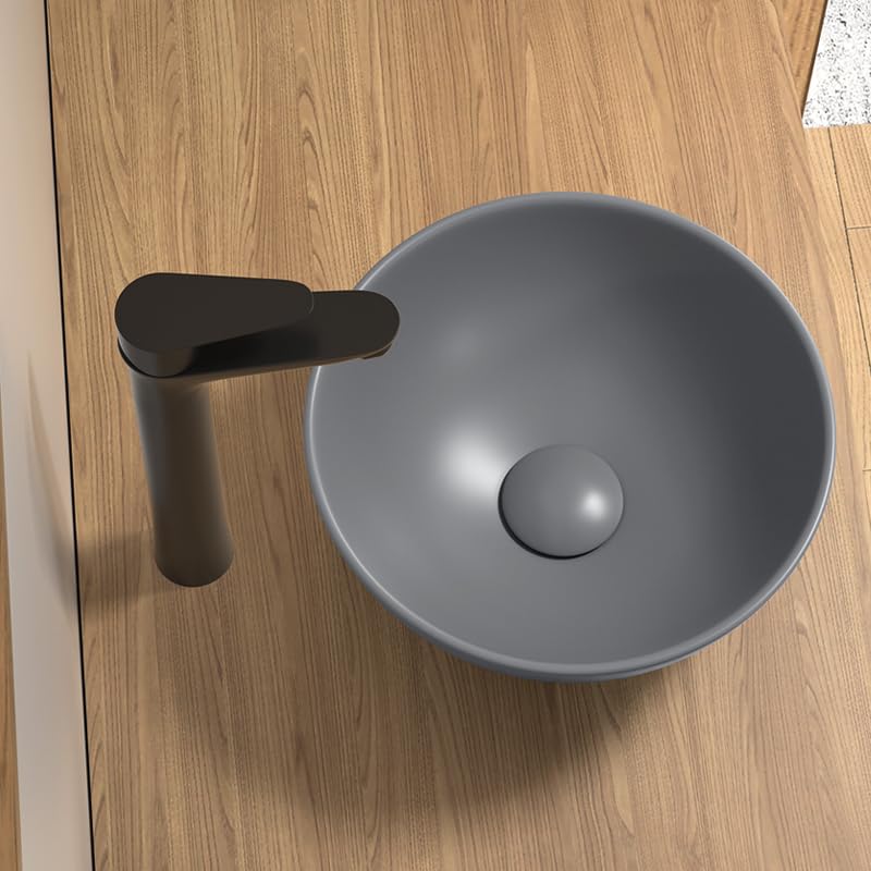LUYI Round Hand Washing Bowl Hand Wash Basin Washbowl Set 275x275x120mm Gray