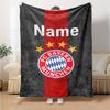 Custom Name Bayern Munich Theme Printed Blanket Perfect For Couch Bed Travel Outdoor Use Machine Washable Cozy Durable