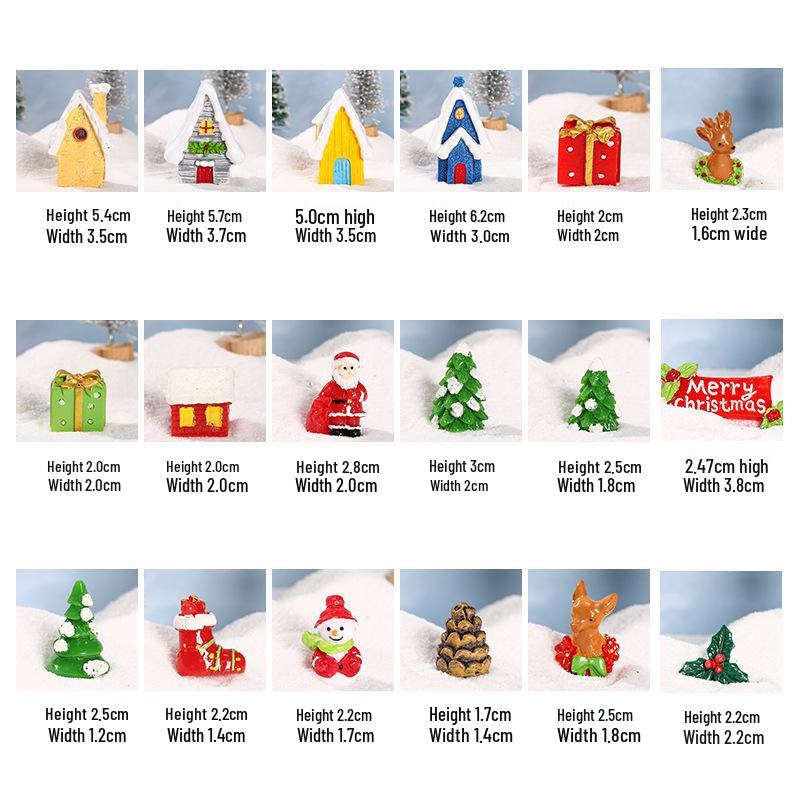 Creative Christmas Ornament Set: Pine Cone Snowman & Mini Christmas House Decorations