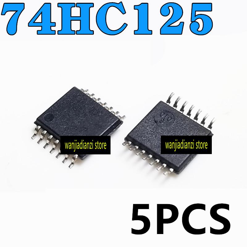 5pcs original 74HC125PW SN74HC125PWR HC125  TSSOP14 Feet TSSOP-14 logic