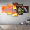 No Framed Painting Canvas 5 Pcs Fire and Safety Poster HD Prints Modular Wall Artwork Pictures for Living Room Home Decoration