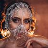 Fashion Charming Rhinestone Tassel Veil Masks for Women Bohe Face Jewelry Chain Masquerade Dance Party Sexy Costume Accessories