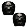 Funny Cartoon Car Headrest Covers, Universal Breathable Elastic Seat Neck Pillow Protector, Humor Spooky Auto Interior Decor for Most Vehicles