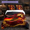 Germany Football Pattern 3 Pieces Bedding Set Soft Microfiber Duvet Cover with Pillow Cases for Bedroom