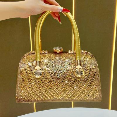 Dinner Bag, Diamond-encrusted Crossbody Bag, Large Capacity, High-end, Light Luxury Handbag, Women's Bag