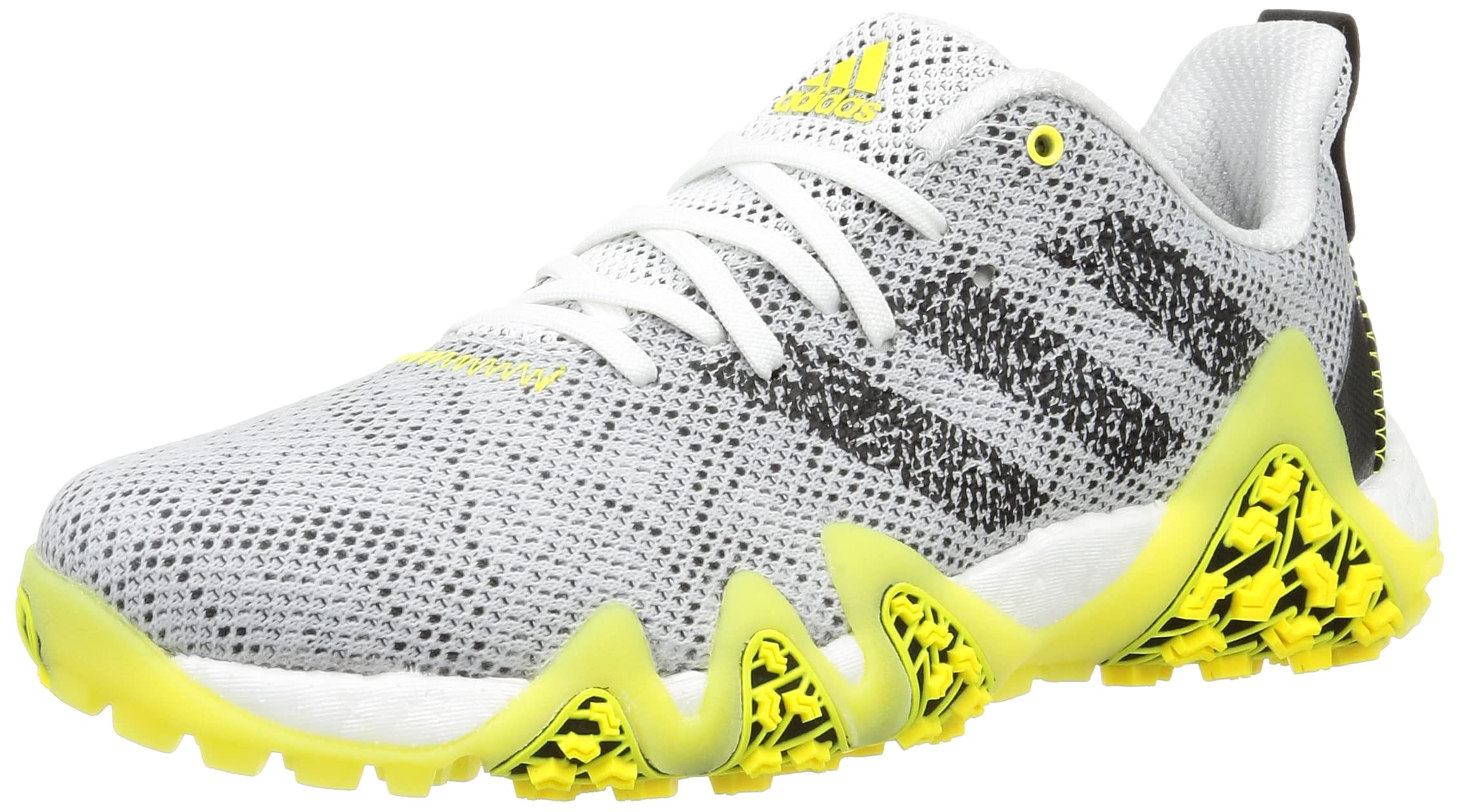 

Adidas Golf Men s Code Chaos 22 Golf Shoes, White/Core Black/Beam Yellow, Size 25.0 cm, 2E