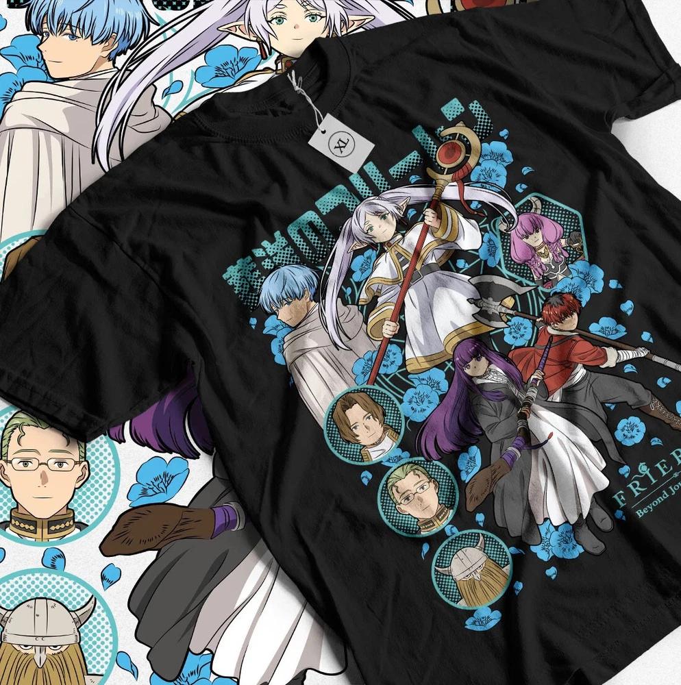 Frieren TShirt Beyond Journeys End Fern Stark Girl Anime Gifts Tshirt Black S