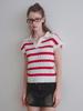 KOOLKITTEN Striped Cable Collar Knit Top 2 Colors