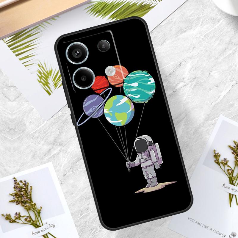 

Astronaut Balloons Stars Space Planets Case For Xiaomi Redmi Note 13 Pro 14 12 11 15 Pro Plus Redmi 15C 10C 12C 13C 14C 15 Cover Redmi Note 15 5G