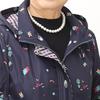 Elegant Hooded Spring/Autumn Windbreaker for Elderly Women