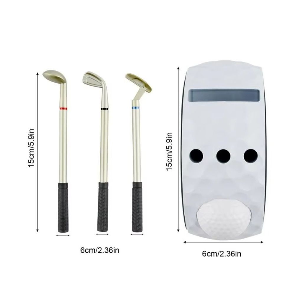 1 Set Golfer Pens Golf Ball Pencil Holder Decoration Golf Pen Set  Golf Clubs