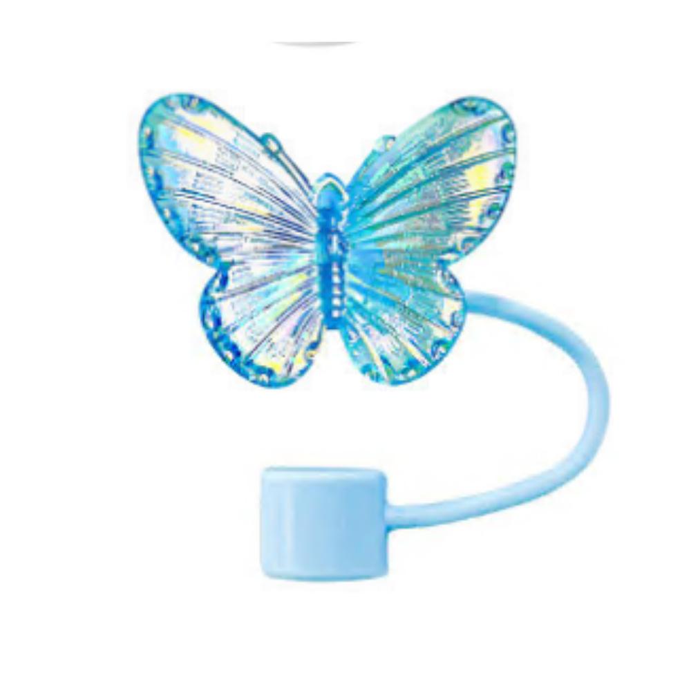 1PC Laser Butterfly Straw Plug Dust Cap For Stanley 30&40Oz Tumbler Reusable 10mm Sippy Cover Water Cup Decoration Accessories