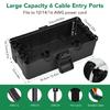 6Port Weatherproof Electrical Box Junction Box Heavy Duty PP Construction Outdoor Use for Lighting EV Chargers Pool
