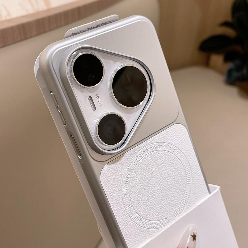 Applicable To Huawei Pura11pro Mobile Phone Case, Lychee Pattern, Advanced Magnetic Attraction, Ultra-thin Pura11pro Simple Heat Dissipation