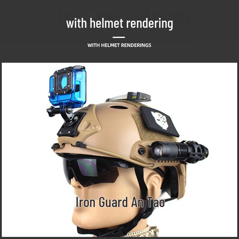 MICHIBHFAST Helmet Flashlight Clip: Quick-Release Cycling Rail Mount for Outdoor Use