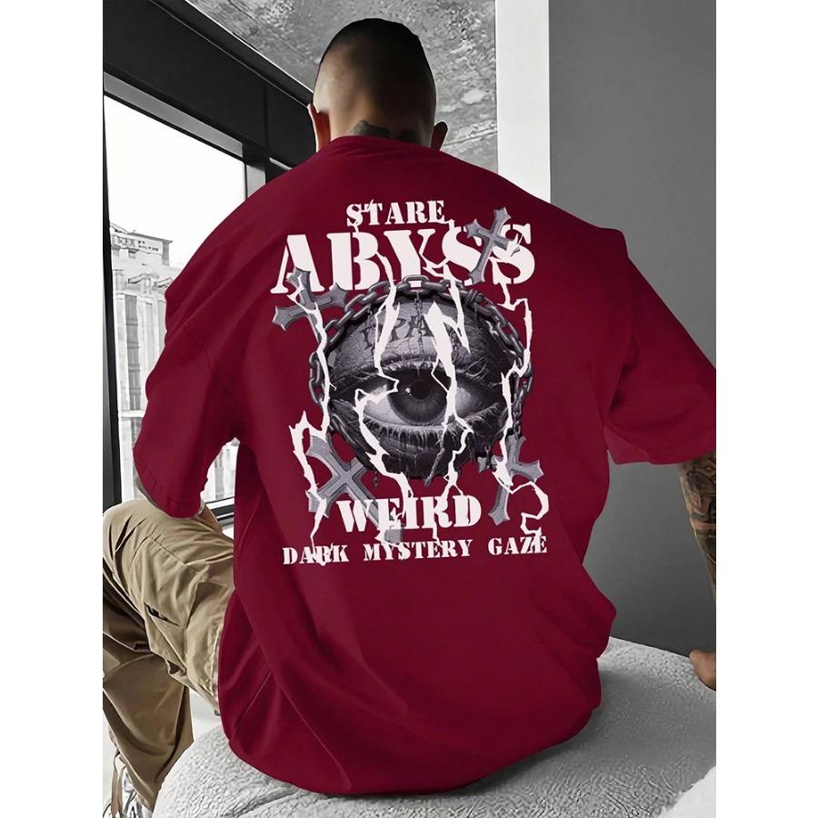 Sommer Urban Fashion Herren T-Shirt Täglich Casual Kurzarm Top Outdoor Street Komfort T-Shirt Buntes Dinosaurier-Print T-Shirt