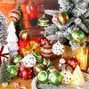 A03F-Plastic Glittering 24 Pcs For Xmas Tree Ball Ornaments 2.4 Inch Hanging Decorations For Christmas Decor