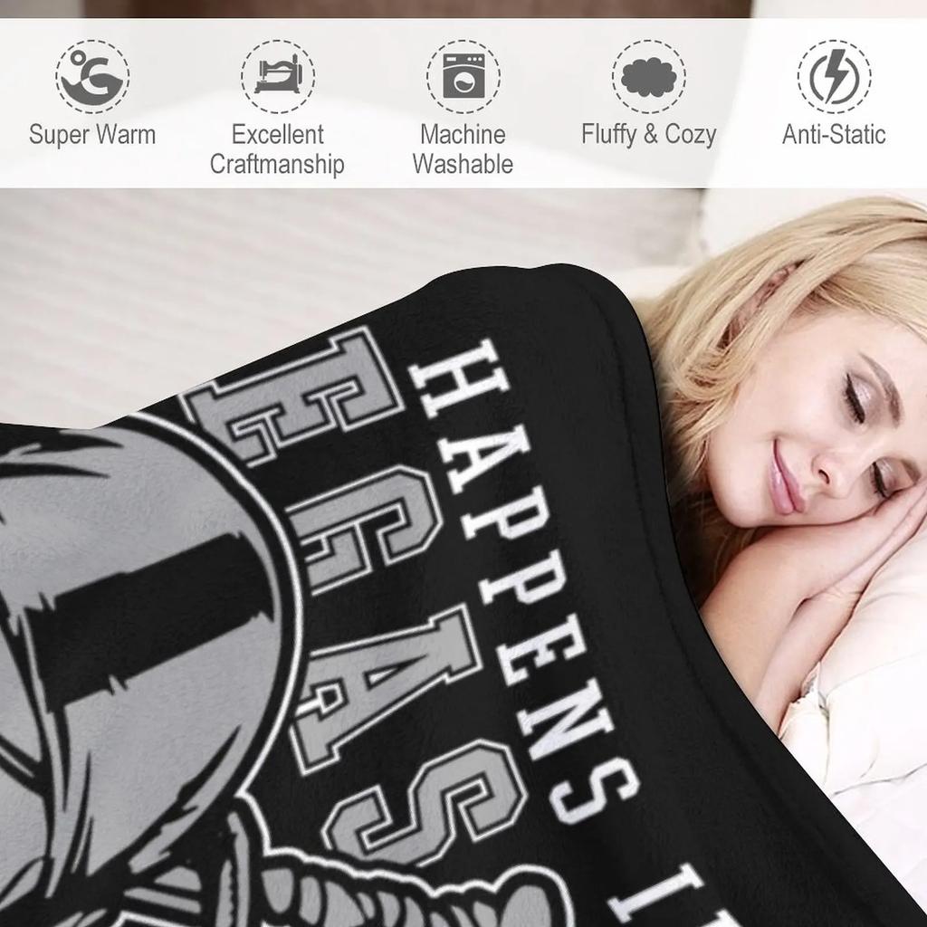 What Happens In Vegas Started In Oakland Fotball Raider T-skjorte Kastepledd Barnas Teppe Luksusmerke Teppe