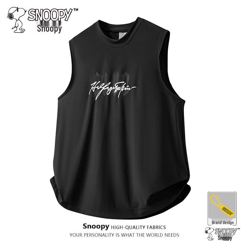Snoopy Men s Ice Silk Sleeveless T-Shirt 2XL