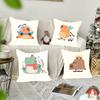 Healing Little Cuties Square Cushions Suitable for Use In Guesthouses Bedrooms Living Rooms Sofas and When Traveling