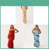 Maxi Abito in Chiffon Floreale Francese con Zip per Vacanze Estive al Mare