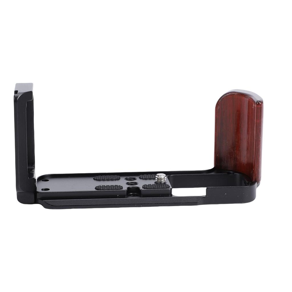 L Shape Handgrip Fit for XT30 XT30II XT10 XT20 Camera Aluminum Alloy L Shape Grip with Wooden Handle Quick Release Plate Black