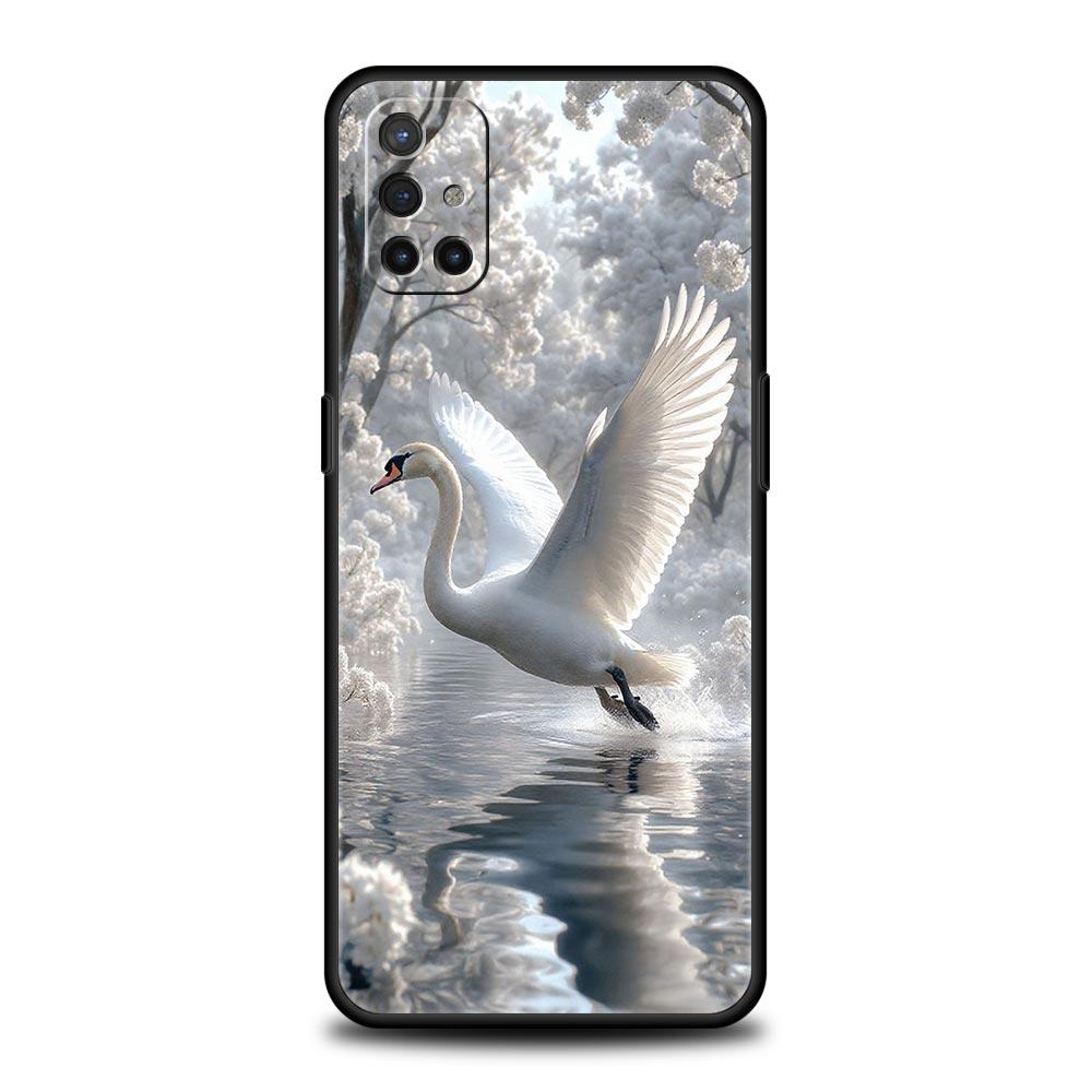 

Phone Case For Oneplus 13R 12R 10R 13 12 11 10T Nord N100 N10 Z N30 CE 3 2 2T Pro Lite Soft TPU Cover Elegant White Swan Design OnePlus 10 Pro