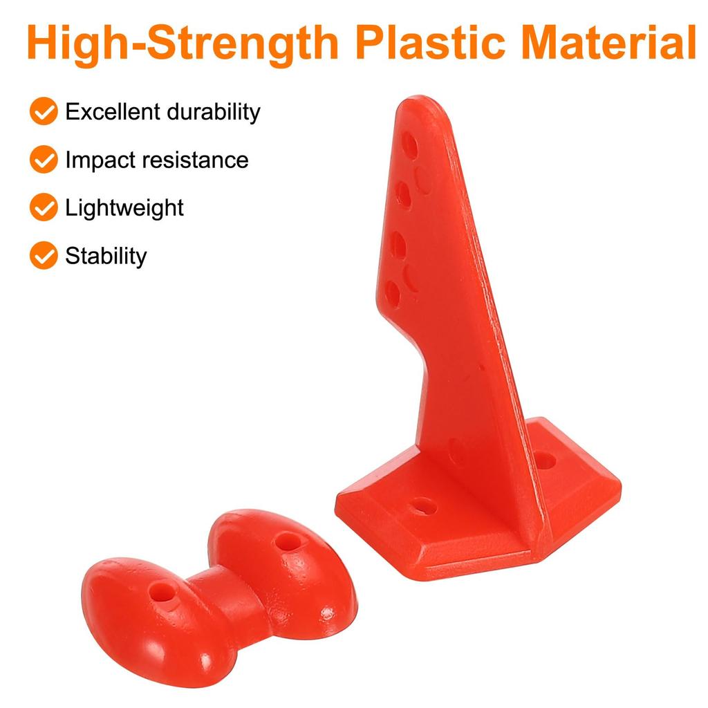 Uxcell Plastic Control Horns with Adjustable Pins and Rudder Angle Adjustment Base for RC KT DIY Model Airplane Parts Red 10-Pack 4-Hole Airplanes, &