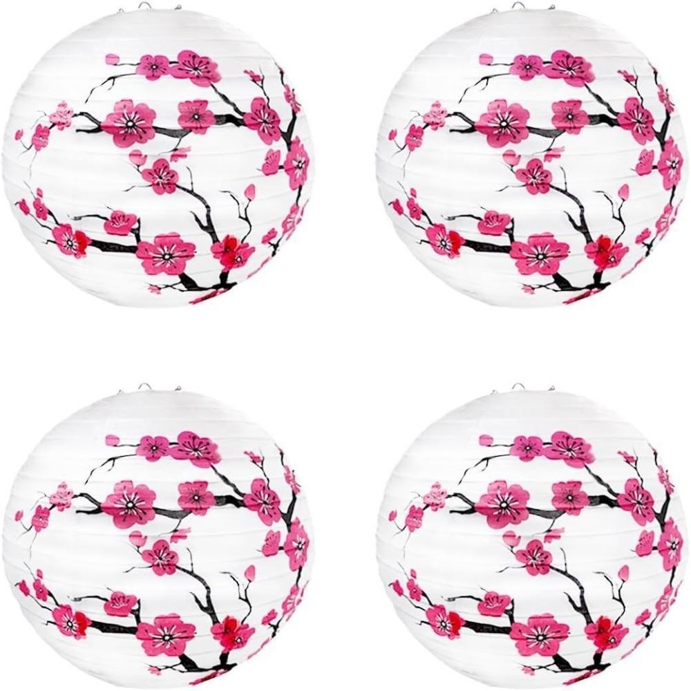 Plastic Paper Paper Lantern Set Festive Decoration Red Lantern  Birthday Party