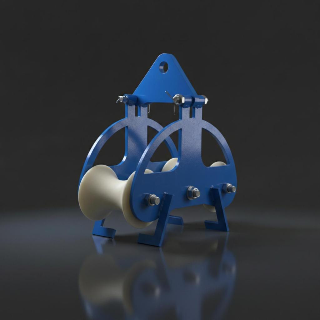 Two-Wheel Cable Pulley Floor-Standing for Construction Sites