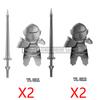 MOC Medieval Military Figures Building Blocks Castle Militia Soldier Dragon Gothic Knight Helmets Swords Shield Bricks Toys N06