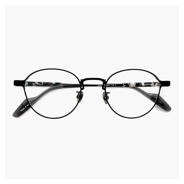 Yohji Yamamoto Glasses Made In Japan 1 C01 49mm Yohji Yamamoto Glasses Brand Boston Type Beta Titanium Black Black Rim Black Frame Made In Sabae Dummy
