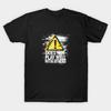 Asian Size Men Black Print T-shirt Warning Sign Saying Does Not Play Well With Others No-Cut Print Cotton Tshirt